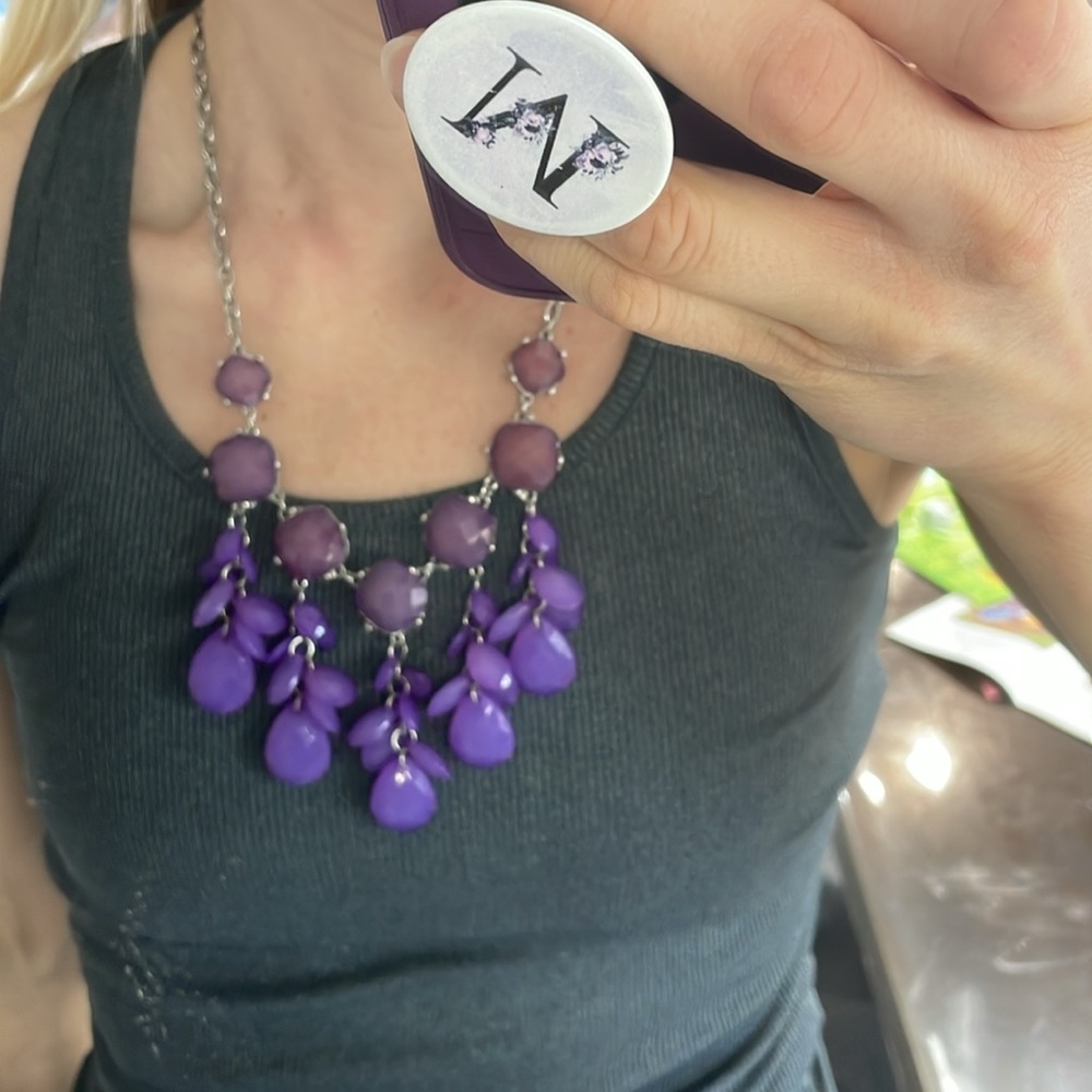 Purple fashion necklace